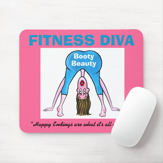 FITNESS DIVA - Hintern Schönheit Mousepad (Mit Mouse)