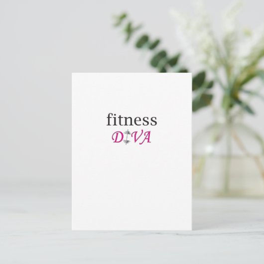 Fitness Diva Postkarte (Stehend Vorderseite)