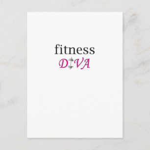 Fitness Diva Postkarte