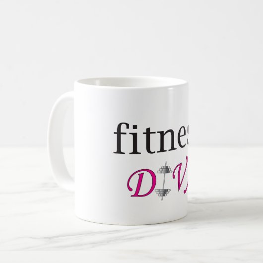 Fitness-Diva-Tasse Kaffeetasse (Vorderseite Links)