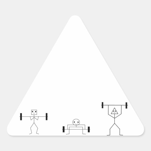 Fitness Dreieckiger Aufkleber (Vorderseite)