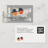 Fitness Dumbell-Logo | Gym | Personal Trainer Visitenkarte (Vorne/Hinten)