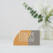 Fitness Earth Tones Rustic Visitenkarte (Stehend Vorderseite)