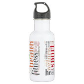 Fitness Edelstahlflasche (Rückseite)