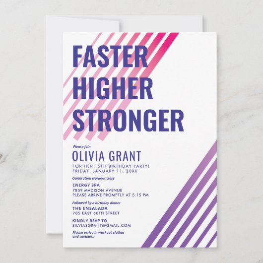 Fitness Einladung (Vorderseite)