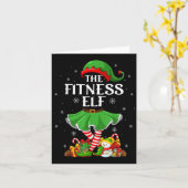 Fitness Elf Christmas Family Elf Squad Xmas Girls Karte (Gelbe Blume)