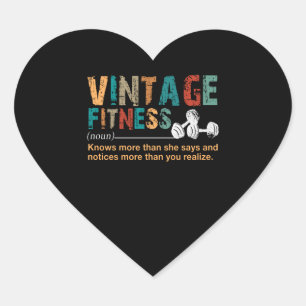 Fitness-Enthusiast Vintage-Fitness-Definitionszita Herz-Aufkleber