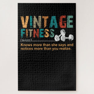 Fitness-Enthusiast Vintage-Fitness-Definitionszita Puzzle
