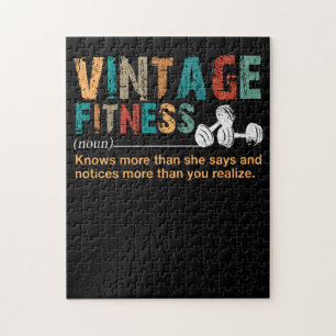 Fitness-Enthusiast Vintage-Fitness-Definitionszita Puzzle