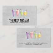 Fitness Ernährung | Fruchtsmoothies Terminkarte (Vorne/Hinten)