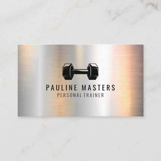 Fitness Ernährung | Personal Trainer | Dumbell Terminkarte (Vorderseite)