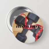 Fitness-erster Knopf Button (Vorne & Hinten)