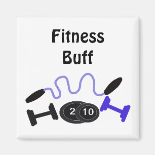 Fitness-Fanatiker mit Trainingsgerät Magnet