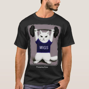 Fitness Feline Gym Cat Pumping Iron T-Shirt