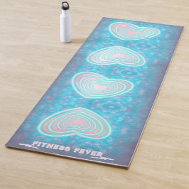 Fitness Fieber Winter Blaues Herz Yoga Mat Yogamatte