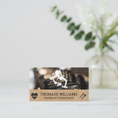 Fitness | Fitness und Gewichte Visitenkarte (Stehend Vorderseite)