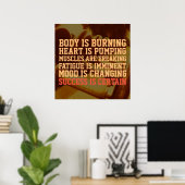 Fitness Fitnessstudio Inspiration Cover Poster (Heimbüro)