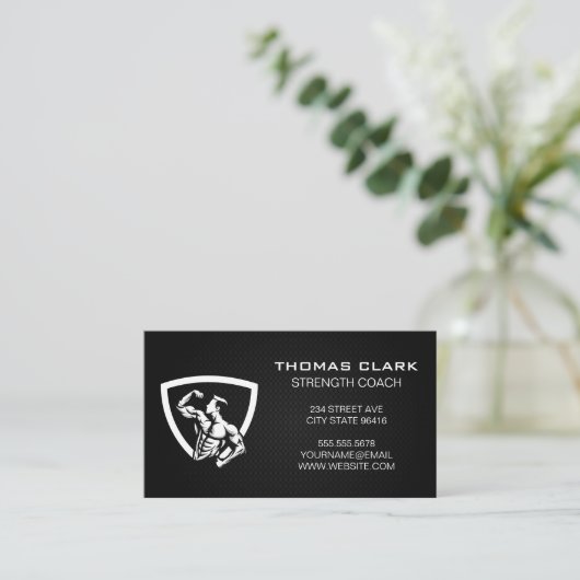 Fitness | Flexodruck Visitenkarte (Stehend Vorderseite)
