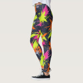 Fitness Fluorescent Orange Electric Yellow Pink Leggings (Links)