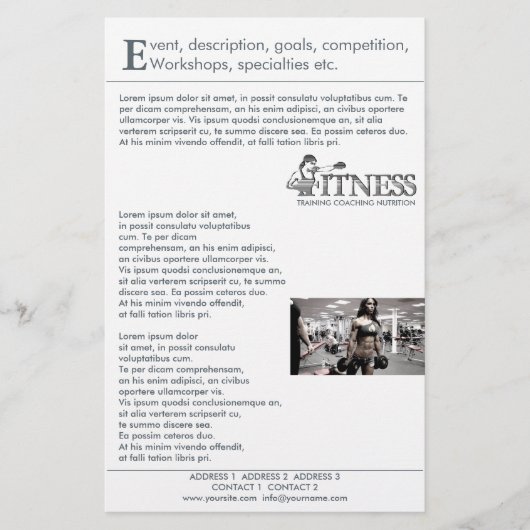 FITNESS ~ Flyer, Einladung Flyer (Vorne)
