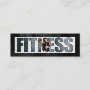 Fitness   Frau im Fitnessstudio Mini Visitenkarte