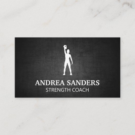 Fitness | Frauen mit Kettle Bell Visitenkarte (Vorderseite)