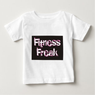Fitness-Freak - Schwarzes u. Rosa Baby T-shirt