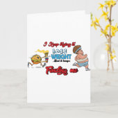 Fitness Funny Cartoon Design Karte (Gelbe Blume)