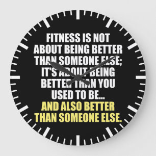 Fitness Funny Motivierend Große Wanduhr
