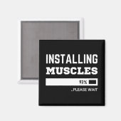 Fitness Funny Workout Installation Muskeln Magnet (Vorderseite/Rückseite)