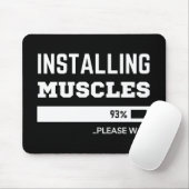 Fitness Funny Workout Installation Muskeln Mousepad (Mit Mouse)