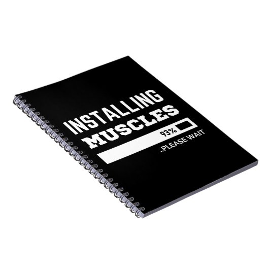 Fitness Funny Workout Installation Muskeln Notizblock (Rechte Seite)