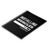 Fitness Funny Workout Installation Muskeln Notizblock (Linke Seite)