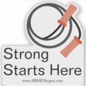 Fitness für Anfänger - Custom www - Starts hier Aufkleber (Vorderseite)