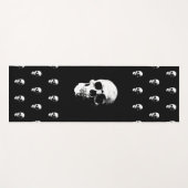 Fitness für benutzerdefinierte Schwarz-Weiß-Skull- Yogamatte (Vorderseite (Horizontal))