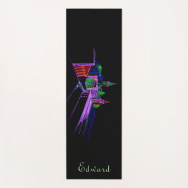 Fitness für die persönliche Gesundheit schwarz und Yogamatte