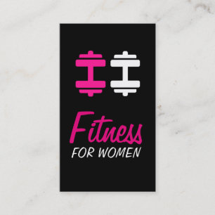 Fitness für Frauen Pink Personal Trainer Card Visitenkarte