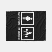 Fitness für Ihre VS My Girlfriend-Bodybuilding Fleecedecke (Vorderseite (Horizontal))