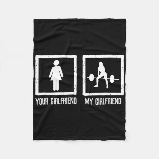 Fitness für Ihre VS My Girlfriend-Bodybuilding Fleecedecke (Vorderseite)