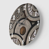 Fitness für Schwarzgymnasien Große Wanduhr (Winkel)