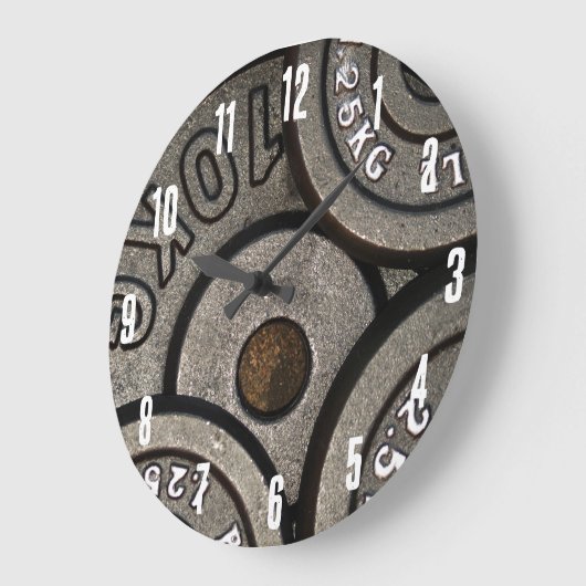 Fitness für Schwarzgymnasien Große Wanduhr (Winkel)