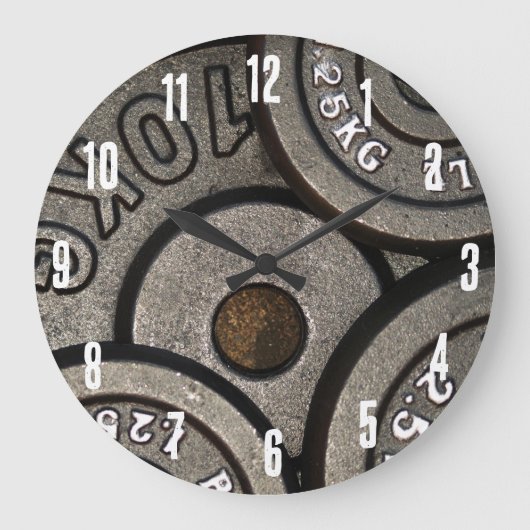 Fitness für Schwarzgymnasien Große Wanduhr (Vorderseite)