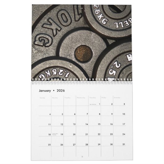 Fitness für Schwarzgymnasien Kalender (Jan 2026)