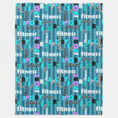 Fitness für Sportbekleidung Fleecedecke (Vorderseite)