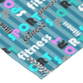 Fitness für Sportbekleidung Tischdecke (Schrägansicht)