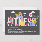 Fitness Geburtstagsfeier Einladung (Vorderseite)