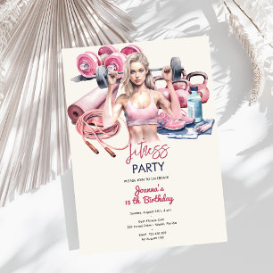 Fitness Geburtstagsfeier Einladung