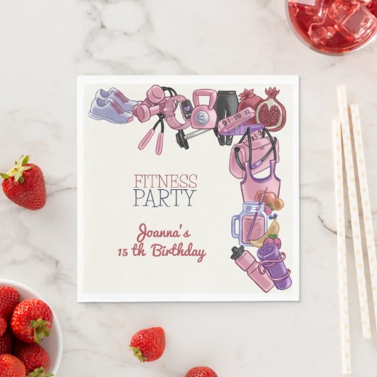 Fitness Geburtstagsfeier Serviette (Beispiel)