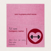 Fitness geklappt Visitenkarte . Visitenkarten (Außenseite Aufgefaltet)