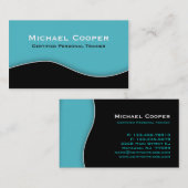 Fitness-Geschäfts-Karten-berufliches blaues Visitenkarte (Vorne/Hinten)